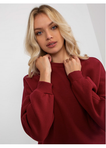 Bordovo červená dámska mikina