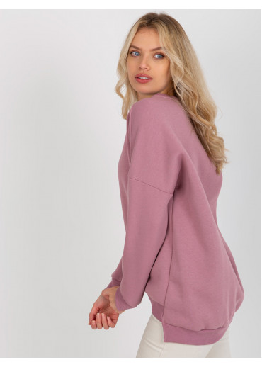 Tmavopúdrovo ružová dámska mikina