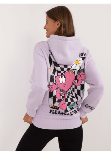 Fialová dámska mikina