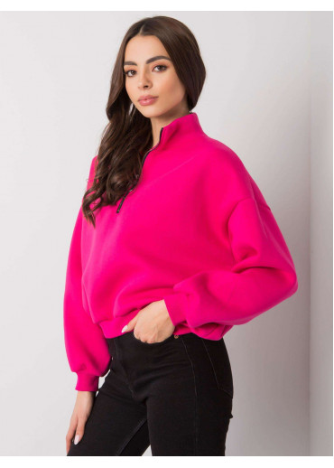 Fuchsiovo ružová dámska basic mikina
