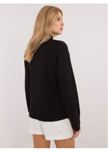 Čierny dámsky rolák