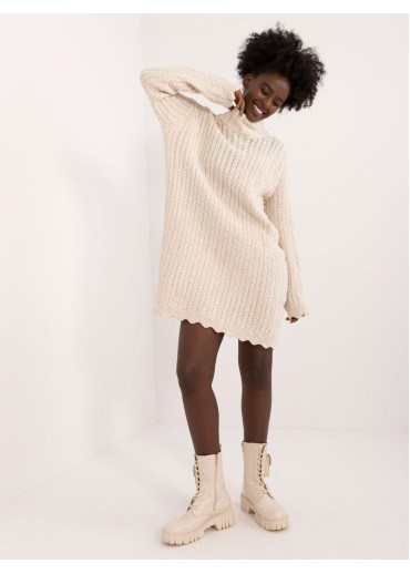 Béžovo hnedé dámske oversize šaty