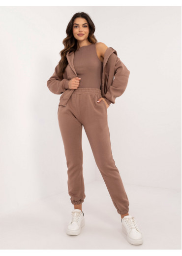 Hnedá tepláková súprava 3-kombinácia