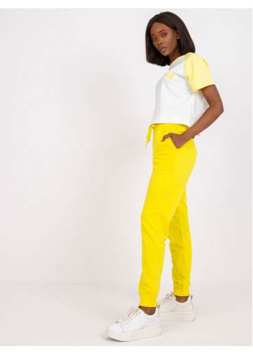 Žlté dámske tepláky