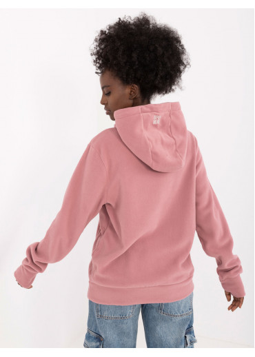 Tmavopúdrovo ružová dámska mikina