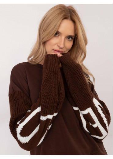 Hnedý dámsky sveter