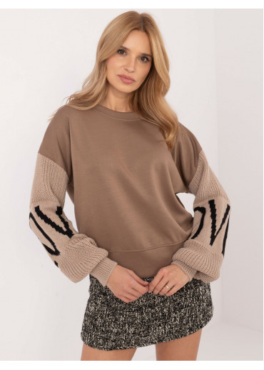 Béžovo hnedý dámsky sveter