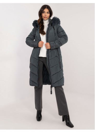 Zelená bunda s kapucňou