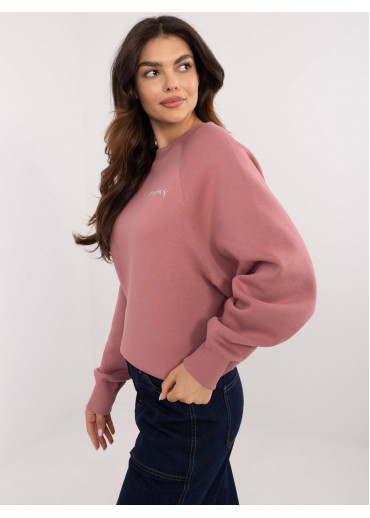 Tmavopúdrovo ružová elegantná mikina