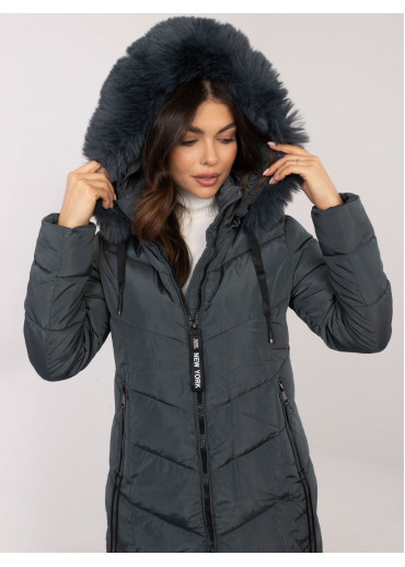 Zelená bunda s kapucňou