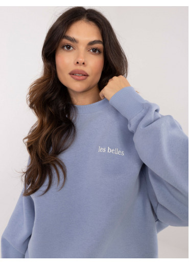 Svetlomodrá elegantná mikina