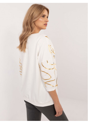 Smotanovo biela moderná mikina