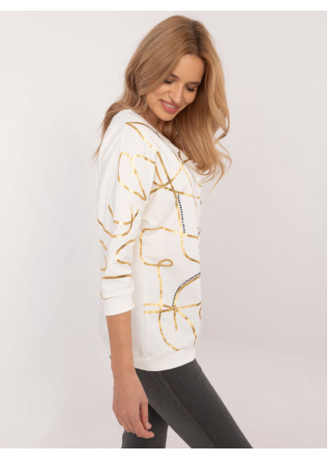 Smotanovo biela moderná mikina