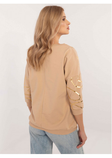 Hnedá moderná mikina