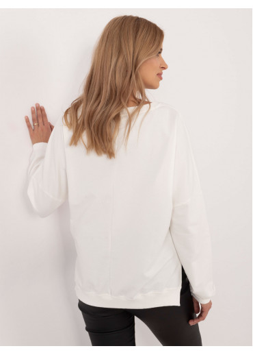 Smotanovo biela dámska mikina s potlačou