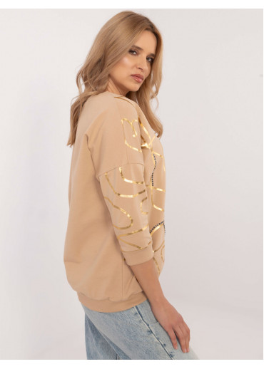 Hnedá moderná mikina