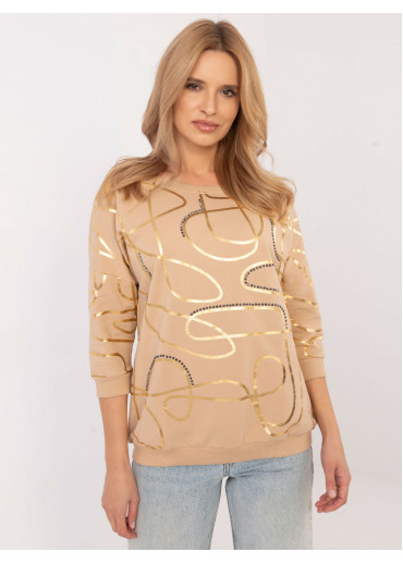 Hnedá moderná mikina