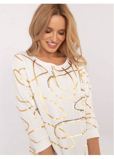 Smotanovo biela moderná mikina