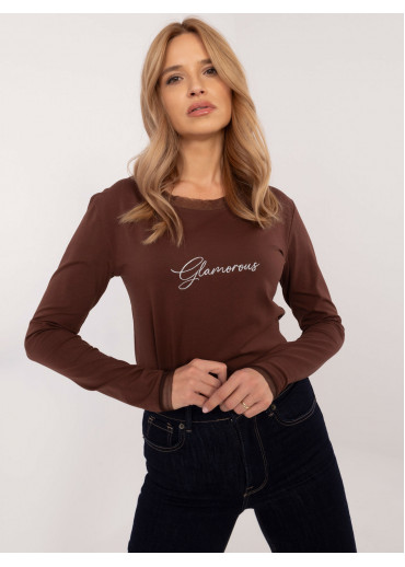 Hnedé tričko s dlhým rukávom