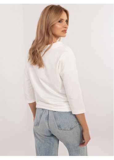 Smotanovo biela mikina s potlačou