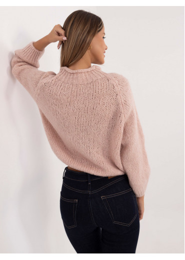 Púdrovo ružový sveter