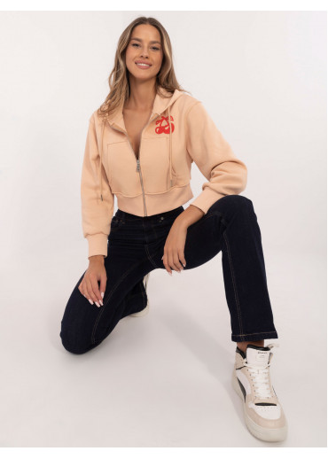 Hnedá crop top mikina