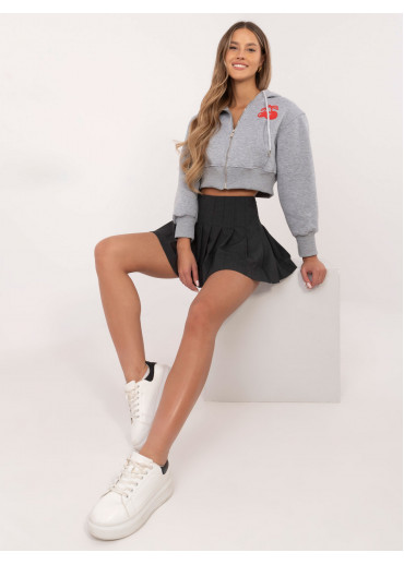 Sivá crop top mikina