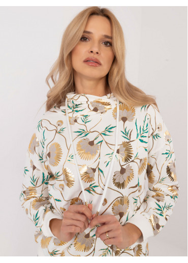 Smotanovo biela dámska mikina s potlačou