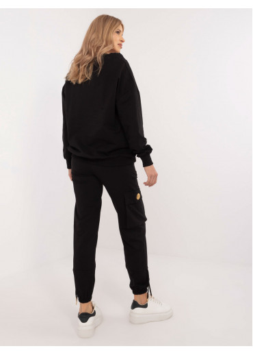 Čierna nadčasová tepláková súprava