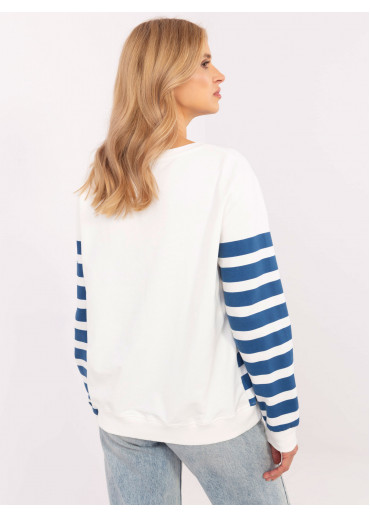 Svetlomodrá dámska mikina s potlačou modro-biela