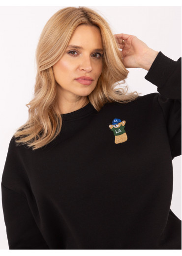 Čierna dámska mikina