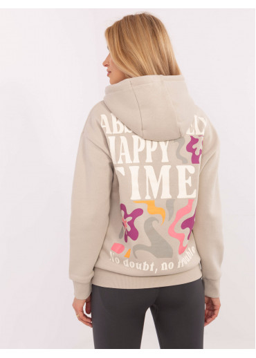 Béžovo hnedá mikina s kapucňou