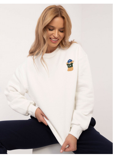 Smotanovo biela dámska mikina