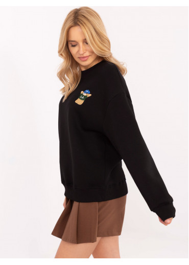 Čierna dámska mikina