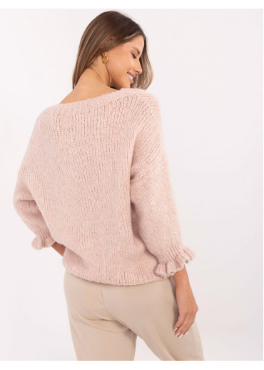 Púdrovo ružový dámsky sveter
