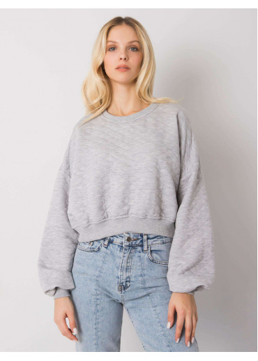 Sivá crop top mikina