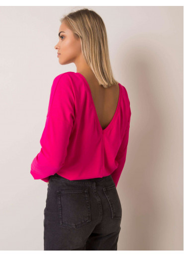Fuchsiovo ružové tričko s dlhým rukávom