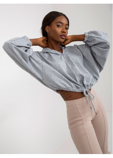 Sivá krátka mikina