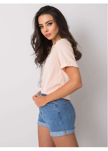 Lososovo ružové bavlnené tričko