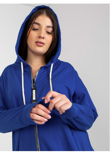 Modrá mikina s kapucňou