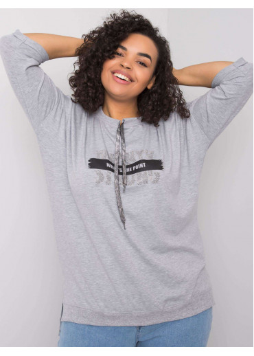 Sivé tričko s 3/4 rukávom