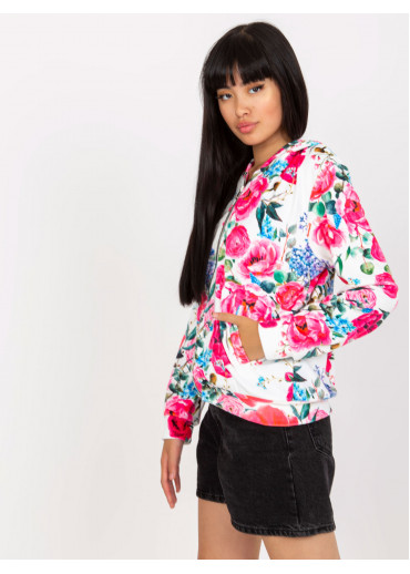 Ružová kvetovaná mikina