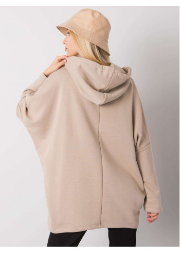 Béžovo hnedá mikina s kapucňou