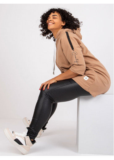 Hnedá mikina na zips