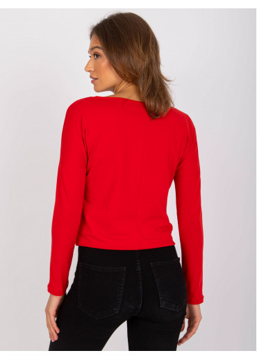 Červené tričko s dlhým rukávom