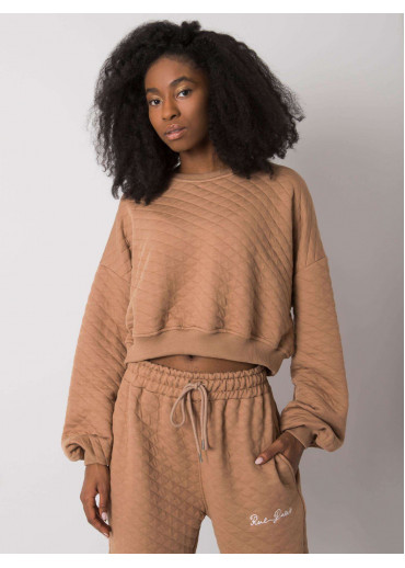 Hnedá crop top mikina