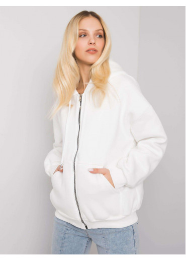 Biela mikina s kapucňou