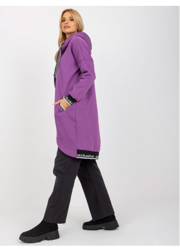 Fialová asymetrická mikina