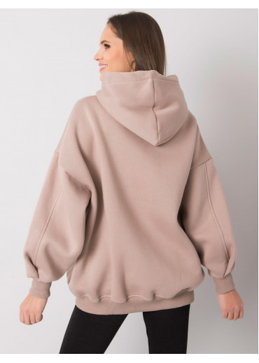 Béžovo hnedá mikina s kapucňou