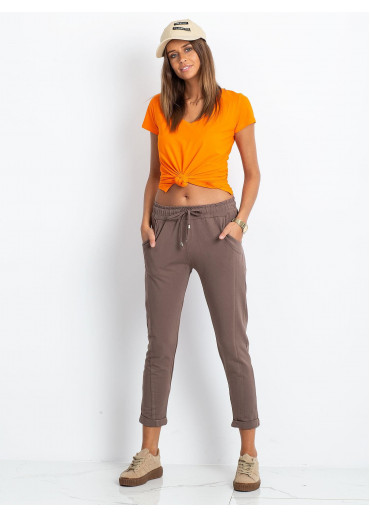 Béžovo hnedé tepláky